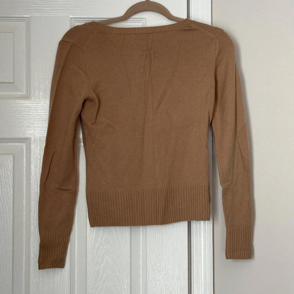 LIlly Pulitzer Fairley Cashmere Cardigan Button Tan Brown XS Classic Excellent - Picture 5 of 7